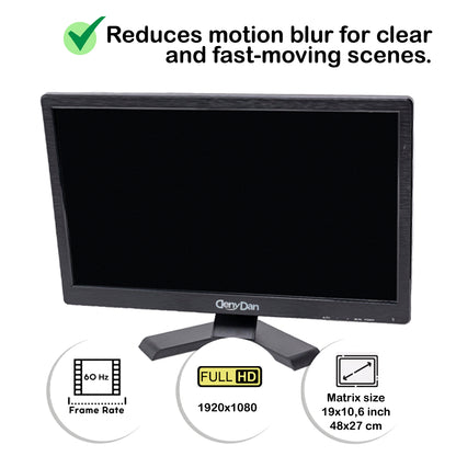DenyDan 22″ Portable TV 12/24/110V Perfect for Car/RV & Camper— 1080p, HDMI/USB/SD/AV, Antenna